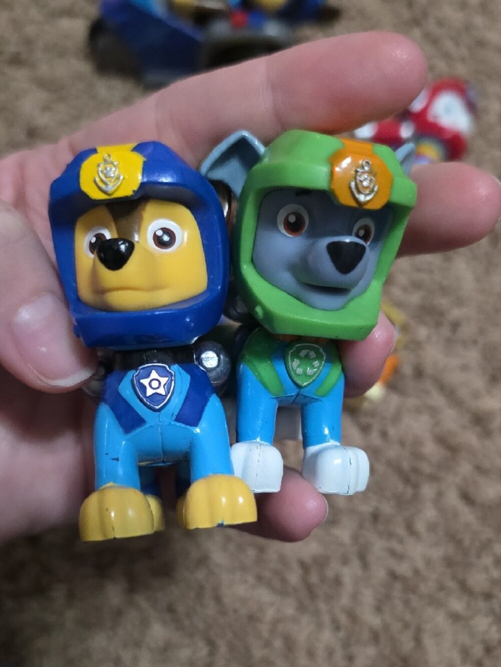 Colorful Kids Paw Patrol Action Figures - Blue, Yellow, Red, Green - Picture 2 of 5